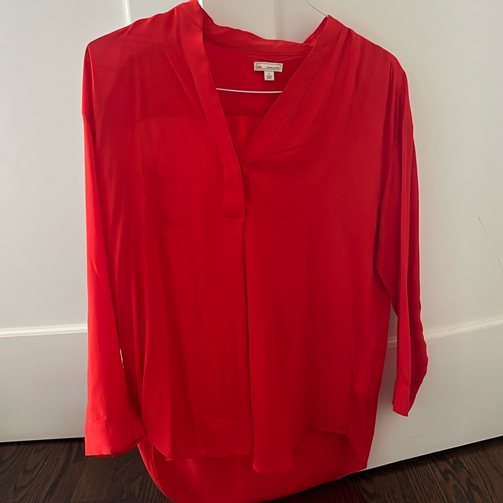 Red Gap long sleeve blouse. Perfect condition.